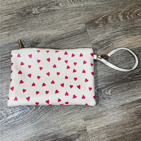 Anne Klein Hearts Wristlet Cream Pink Hearts Romantic - Picture 1 of 7